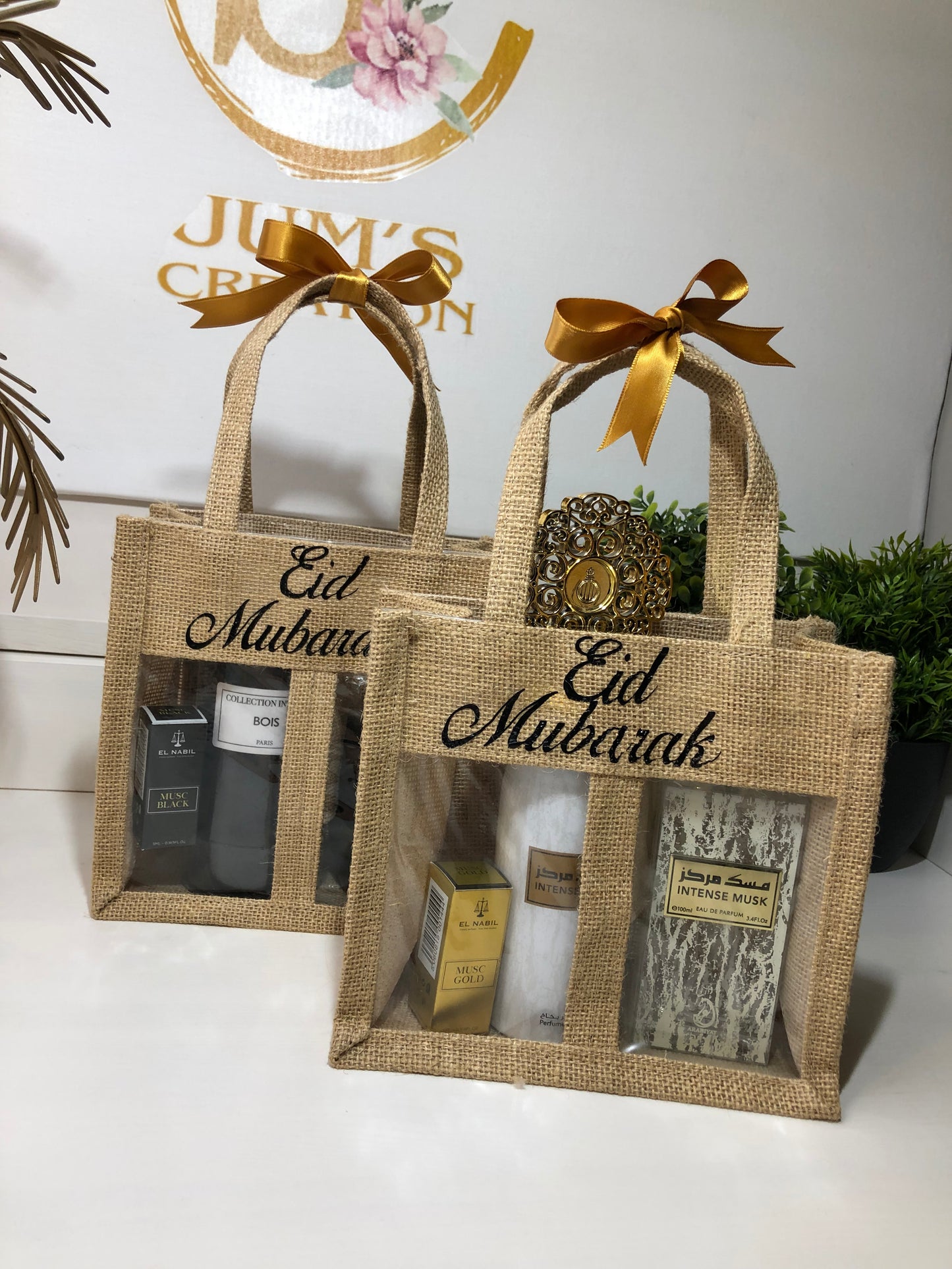 Petit sac en jute couple