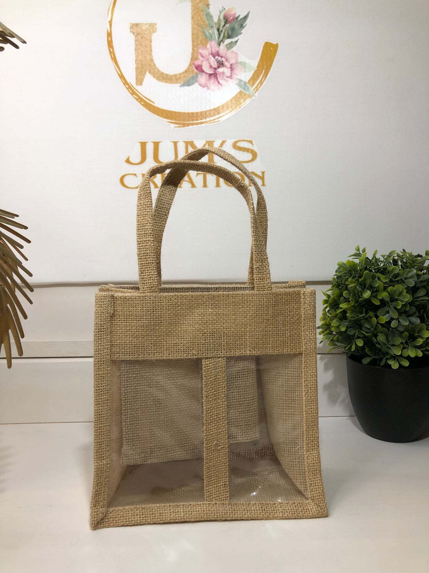 Petit sac en jute à personnalisé